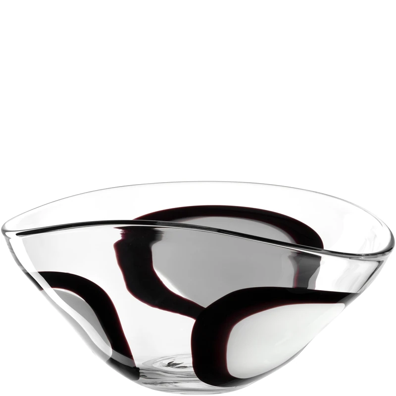 LEONARDO HOME OCCHI Bianchi Bowl • 1 Piece • Glass Bowl with Artistic Pattern • Eye-catching on The Table or Sideboard • for Fruit, Snacks or Decoration • Height 16.5 cm • Multicoloured • 055297 - Image 1