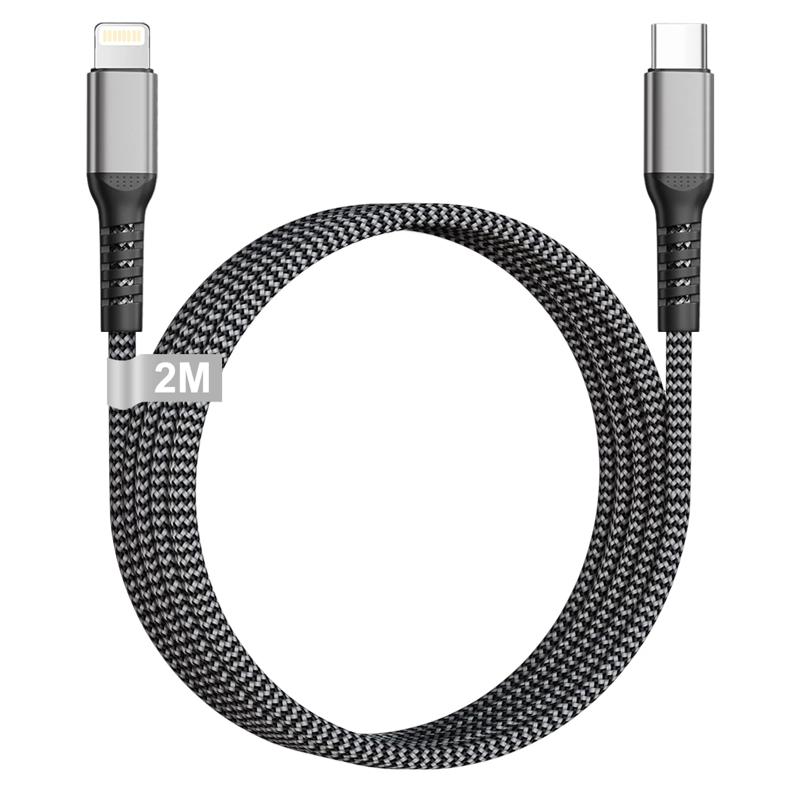 USB C to Lightning Cable 2M [Apple MFi Certified], iPhone Charger Cable 2M Fast Charge iphone Charging Cable USB C Braided i phone Charger Lead Wire for iPhone 14/13/12/11/X/XS/XR/8/SE, iPad, AirPods