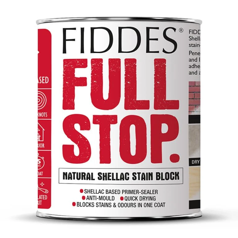 Fiddes Full Stop Stain Block Shellac Based White Primer 5 Litre