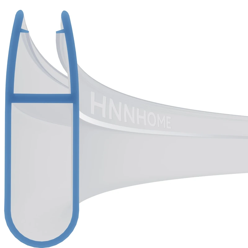 HNNHOME Bath Shower Screen Door Seal Strip for 4-6mm Glass Up to 18mm Gap (Curved)