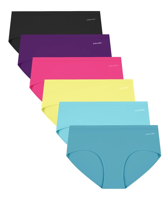 Cholewy Womens Underwear Multipack - Soft and Stretchy Ladies Knickers Comfortable Cotton Pants for Women, Ideal for Daily Wear (Pack of 6)