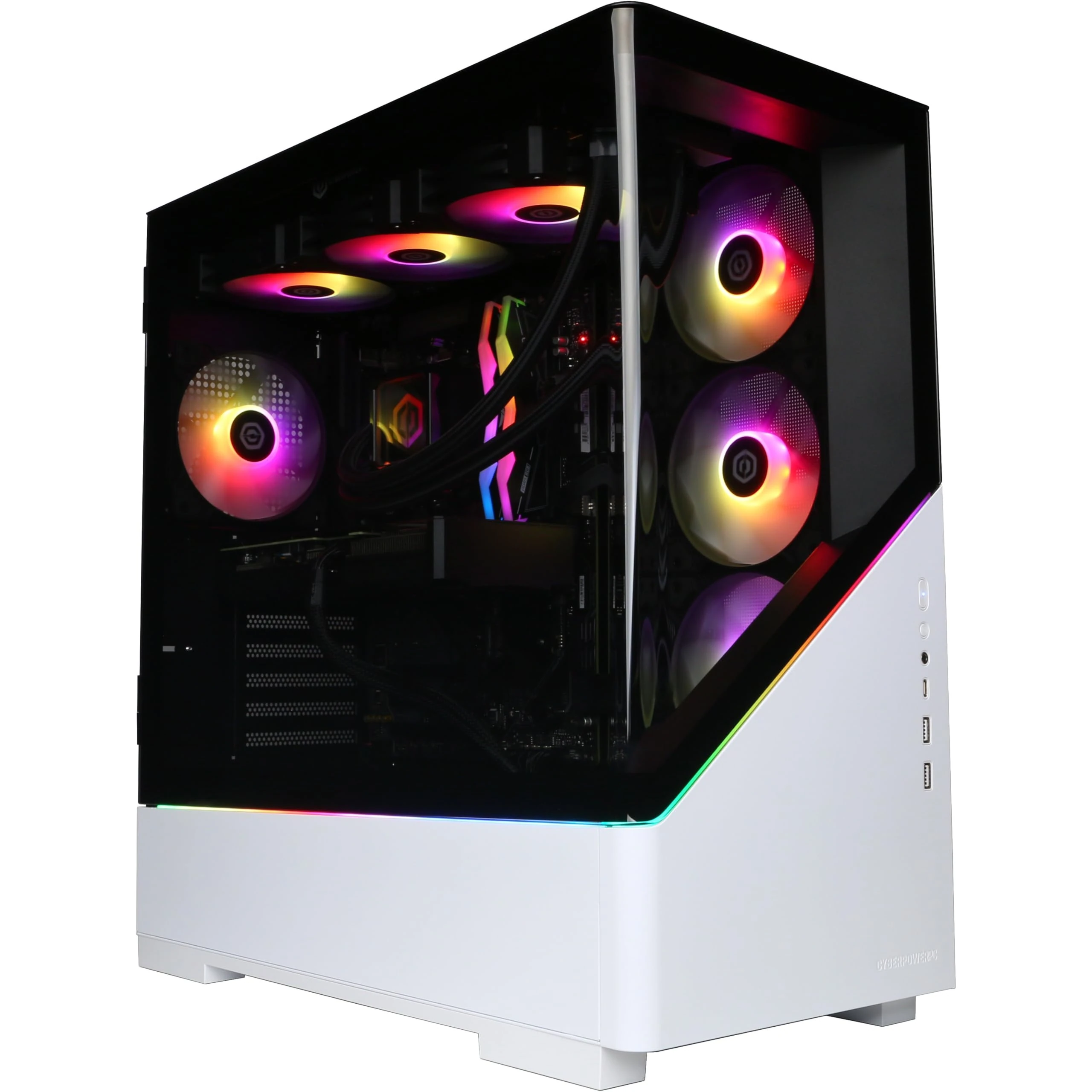 CyberPowerPC Luxe Gaming PC - AMD Ryzen 7 9800X3D, AMD Radeon RX 9070 XT 16GB, 32GB RAM, 2TB NVMe SSD, 750W 80+ PSU, Wi-Fi, Liquid Cooling, Windows 11, Amethyst Curve RGB