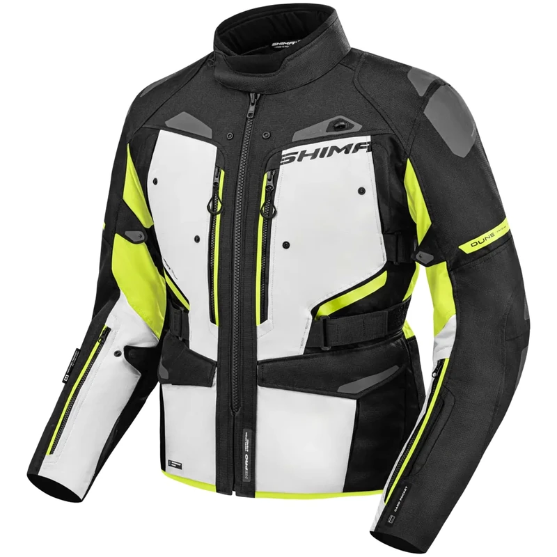 SHIMA Dune Motorbike Jackets for Men GFLEXX Back Protector Elbows Shoulders Armour Riding Motorcycle Summer Winter Bikers Waterproof Lightweight Armoured Motorcycles (Men Jacket, Fluo, M)