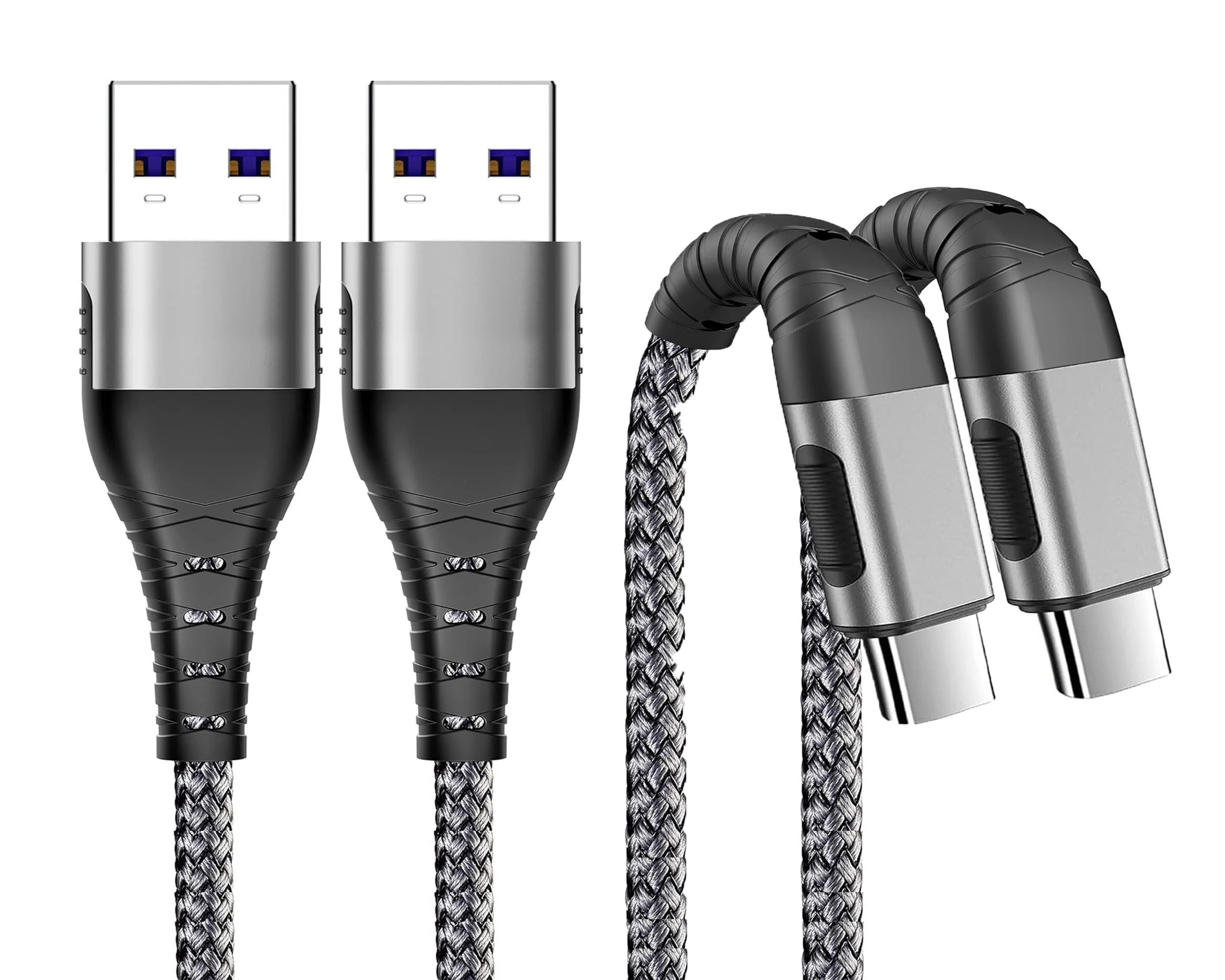 2Pack Charger Cable For iPhone 17/Air/17 Pro/17 Pro Max/16e/16/16 Pro/16 Pro Max/16 Plus/15/15 Pro USB C Fast Charger Cable {6 AMP 1M} High Speed Charging Cable Data Transfer Power Banks for iPhone 17