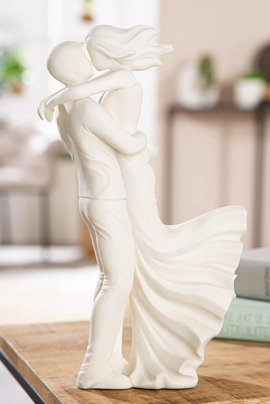 GILDE Decorative Figurine, Resin, White, Höhe 30,5 cm - Image 1