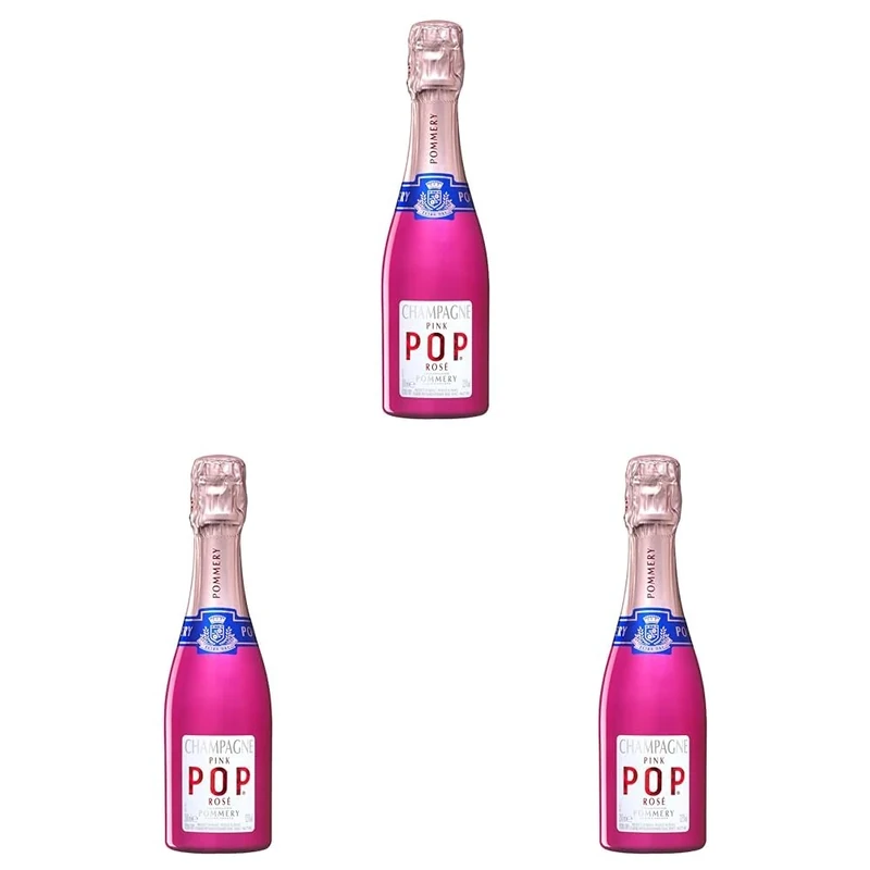 Pommery Pop Pink Champagne NV 20 cl (Pack of 3)