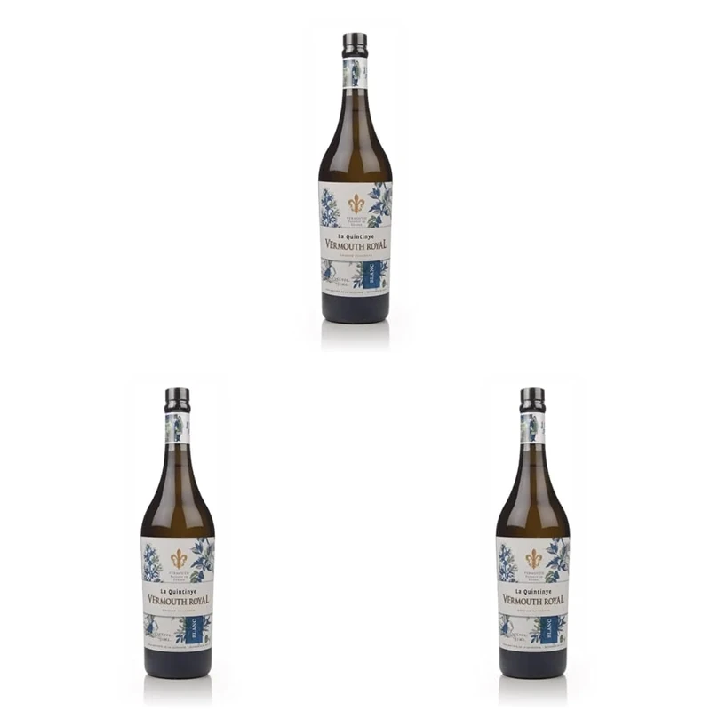 La Quintinye Vermouth Royal Blanc Vermouth 75cl, Complex and Intense Fine French Vermouth, 16% ABV, Great Gift for Birthdays and Christmas (Pack of 3)