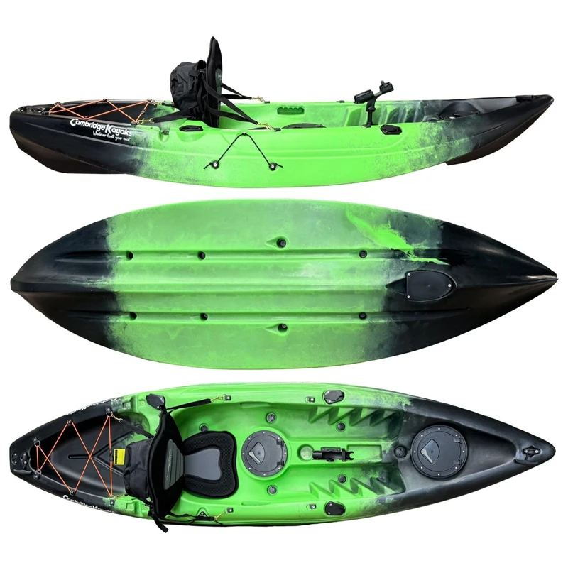 Cambridge Kayaks Zander Single Sit on Top kayak for Leisure and Fishing 13 Colour Choices (Green Black Fade)