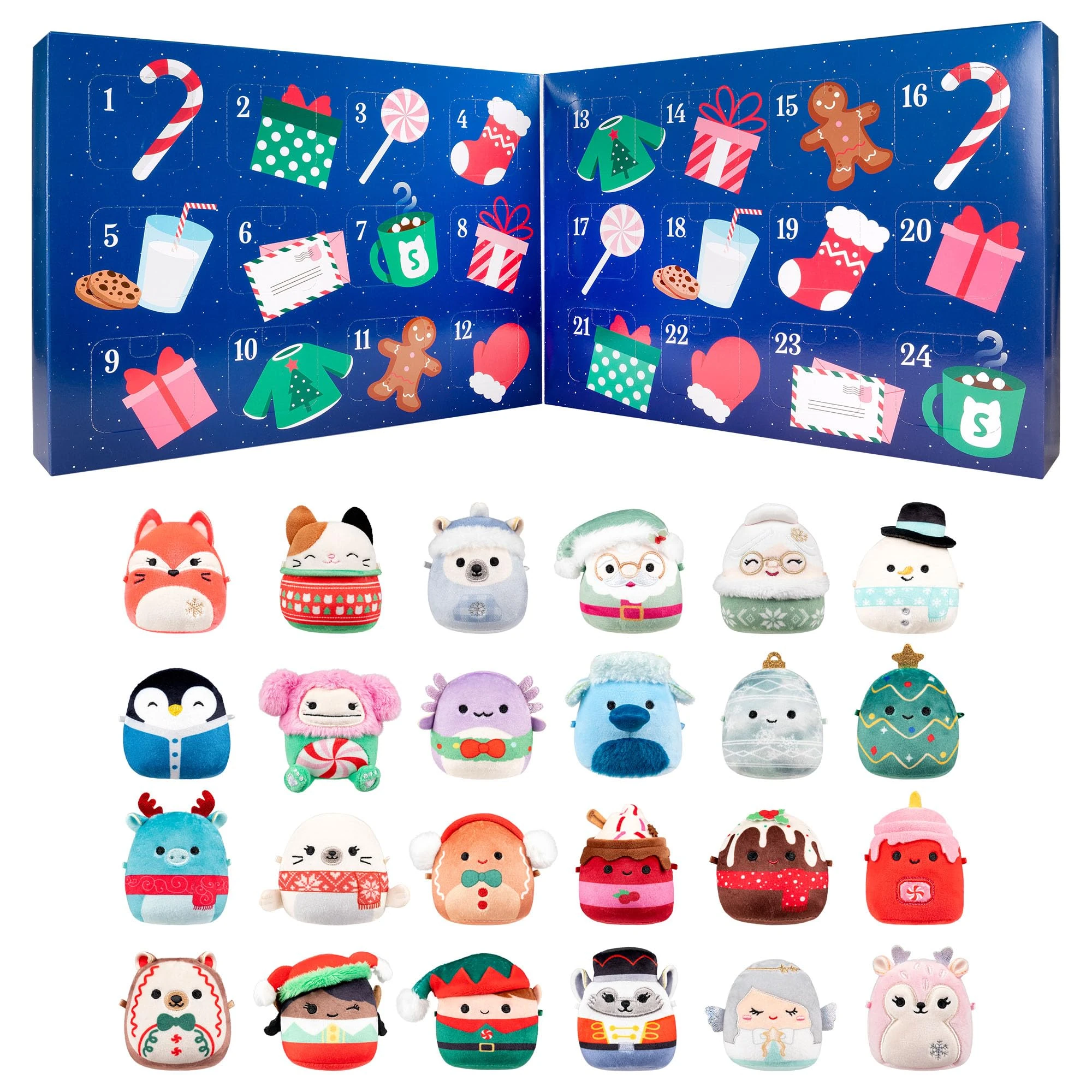 Micromallows Squishmallows Original Official 24-Day Holiday Plush Advent Calendar