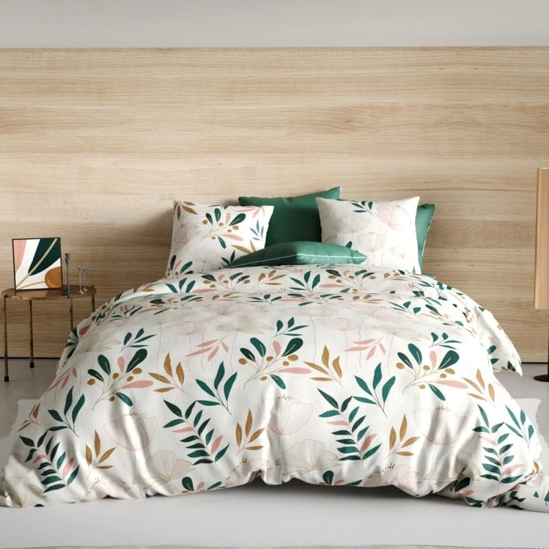 atelier du coton Kano Duvet Cover 260 x 240 cm + 2 Pillowcases 57 Thread Count Cotton