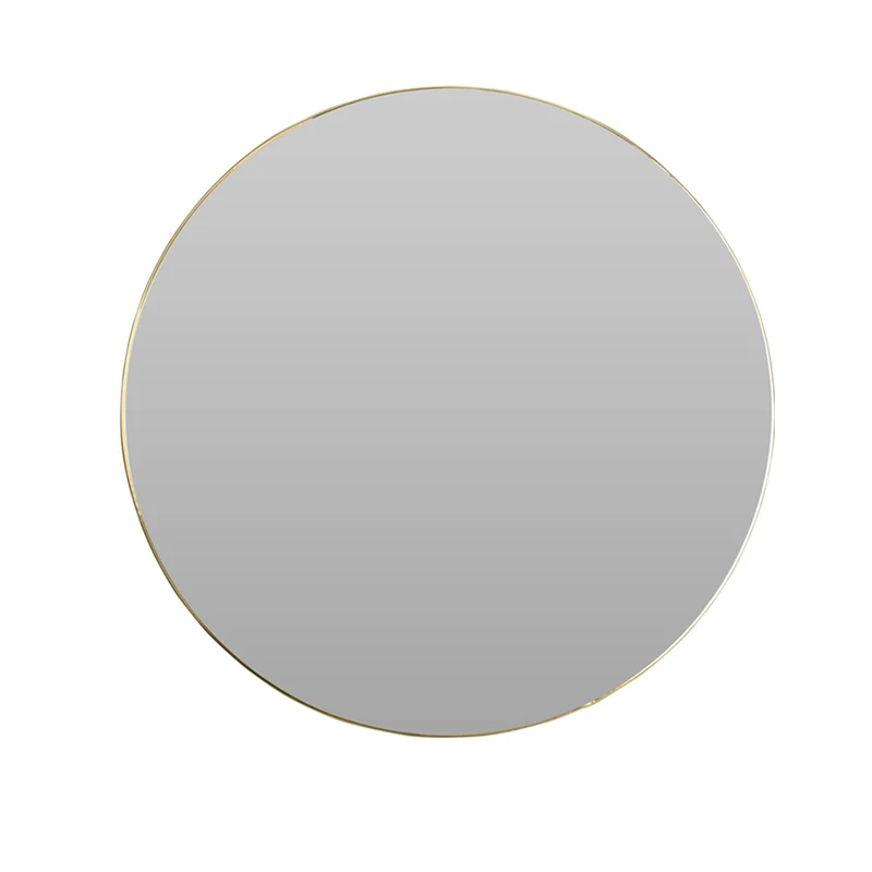 WELL HOME MOBILIARIO & DECORACIÓN Round gold metal mirror Ø76cm - Image 1