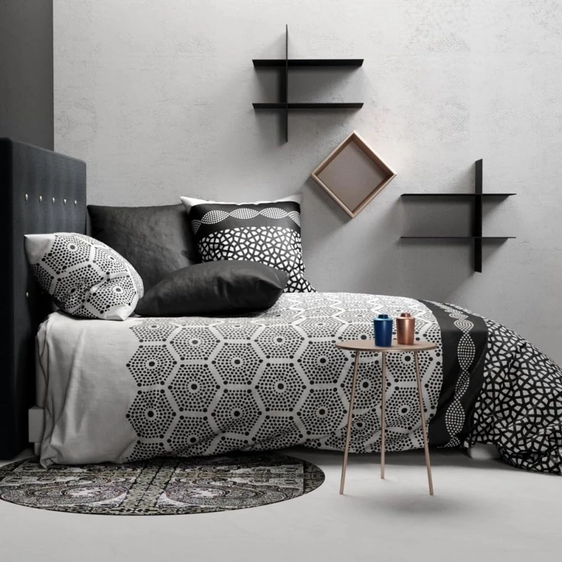 Paving Duvet Cover 260 x 240 cm + 2 Pillowcases Cotton 57 Thread Count