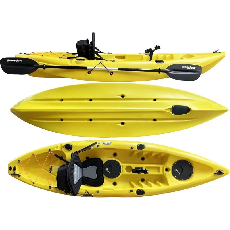 Cambridge Kayaks Zander Single Sit on Top kayak for Leisure and Fishing 13 Colour Choices (Yellow)