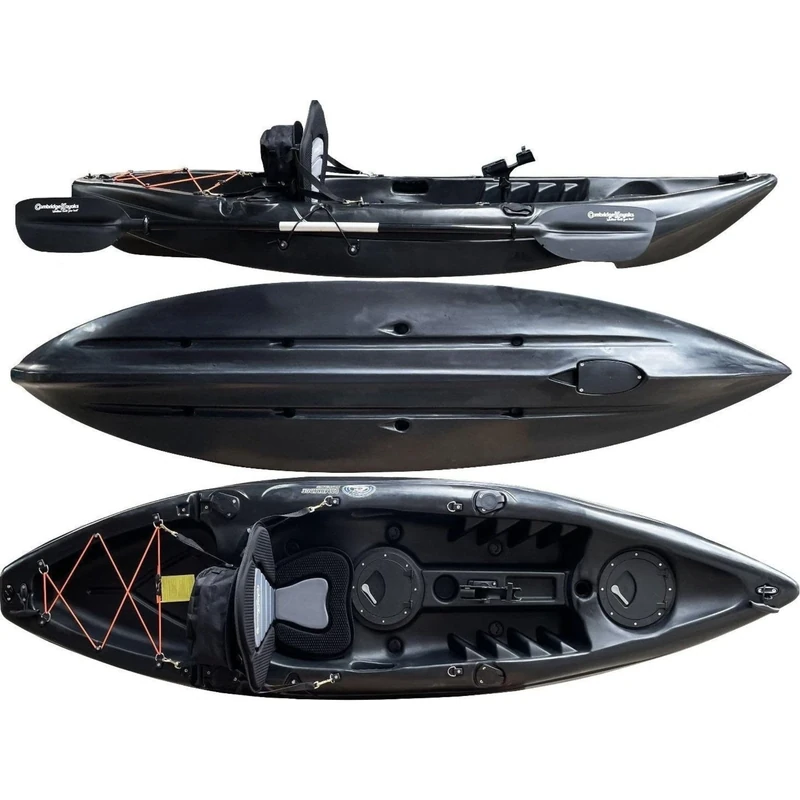 Cambridge Kayaks Zander Single Sit on Top kayak for Leisure and Fishing 13 Colour Choices (Black)