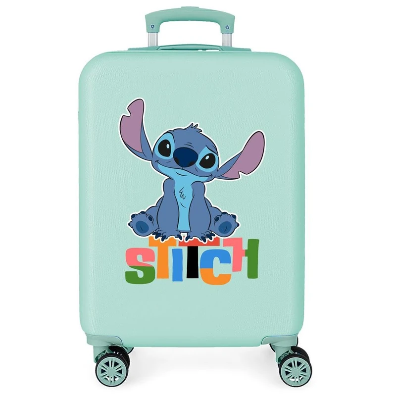 Disney Aloha Stitch Cabin Suitcase Blue 38x55x20cm Rigid 2.5kg Combination Lock Side ABS 2.5kg 35L Hand Luggage, Blue, One Size, Cabin Suitcase