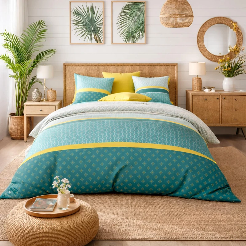 Malphite Duvet Cover 240 x 220 cm + 2 Pillowcases 57 Thread Count Cotton