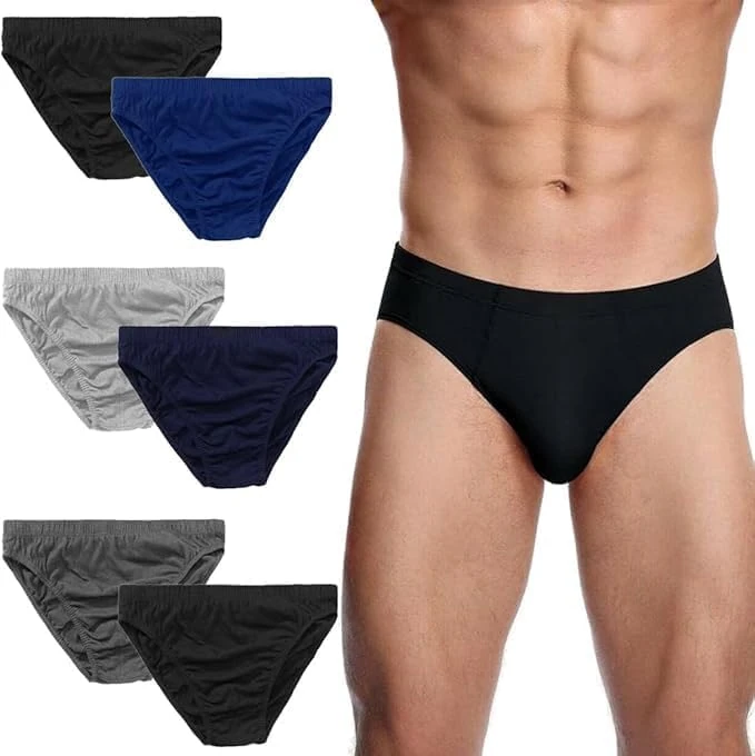 RUBAB Men's Cotton Briefs Underwear Cotton brief Classic Stretch Fit Comfortable Underpants Men Multipack Brief Hipster Assorted Colors (XL)