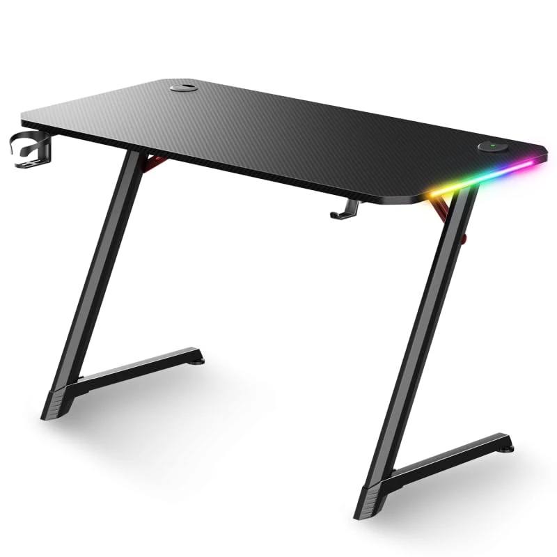 SUZA INT L FRANCE Adjustable Desk Headquarter 700, 120 x 60 cm, Motorised Height 73-118 cm, 4 Memories, Carbon Effect - Image 1