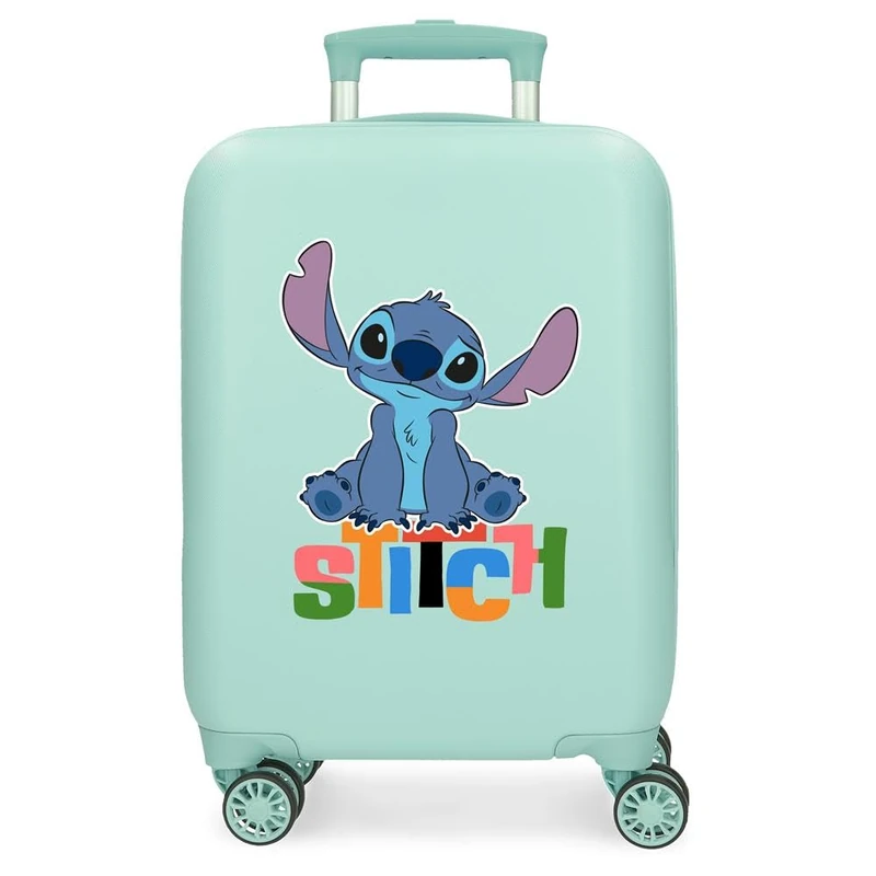 Disney Aloha Stitch Cabin Suitcase Blue 33x50x20cm Rigid 2kg Combination Lock Side ABS 2kg 28L Hand Luggage, Blue, One Size, Cabin Suitcase
