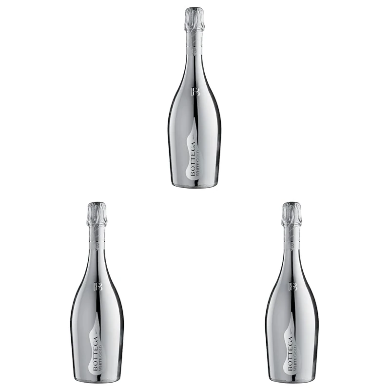 Bottega White Gold Pinot Noir White Sparkling Wine, 75 cl, 750ml (Pack of 3)