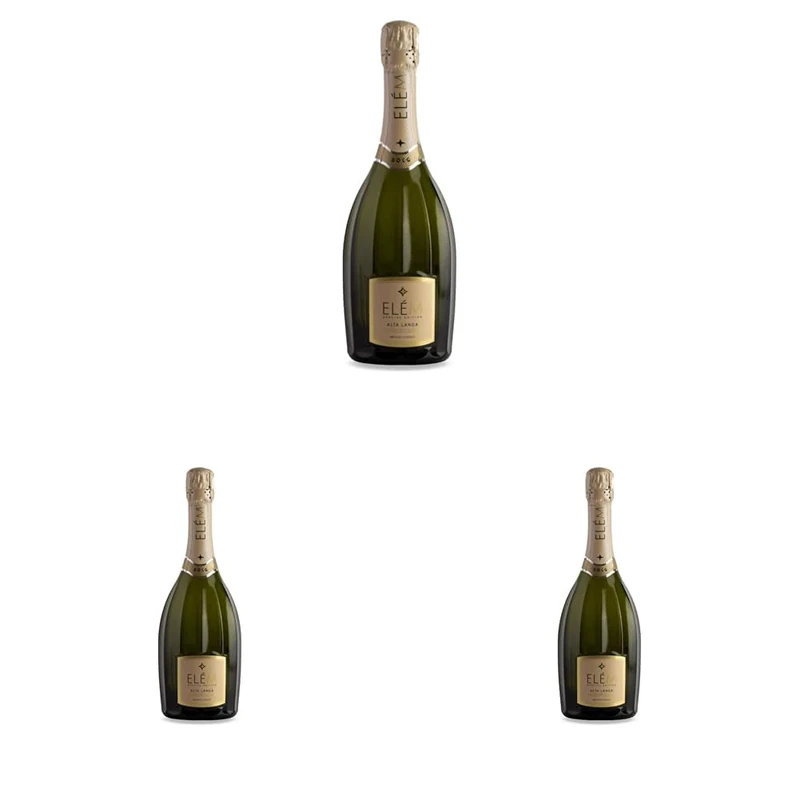 ELÈM Alta Langa DOCG Metodo Classico Pas Dosè Sparkling White Wine - 1x750 ml (Pack of 3)