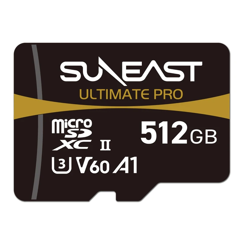 SUNEAST (Japan) 512GB ULTIMATE PRO V60 A1 C10 UHS-II MicroSDXC Memory Card Read: 280MB/s Write: 200MB/s for 4K Video/Action Cameras/Drones