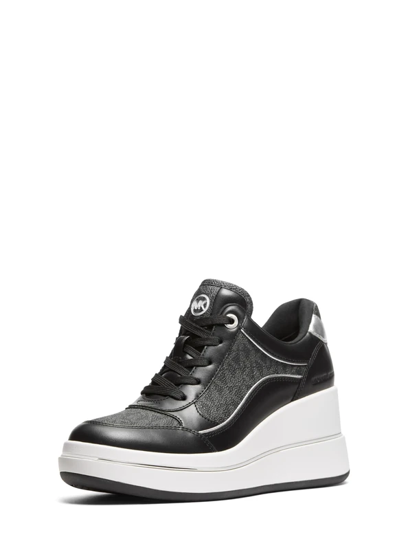 Michael Kors Hayes Wedge Trainer Sneaker Black