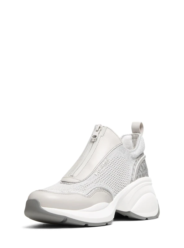 Michael Kors ZUMA Slip ON Trainer Silver Women, UK 5.5