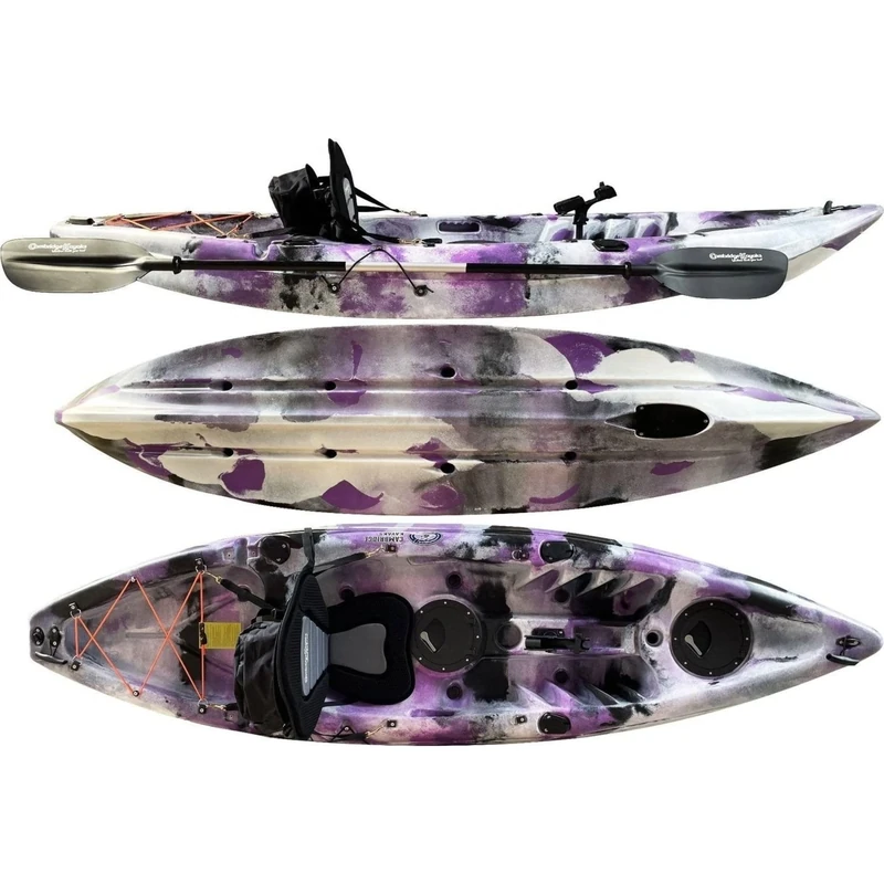 Cambridge Kayaks Zander Single Sit on Top kayak for Leisure and Fishing 13 Colour Choices (Purple Camo)