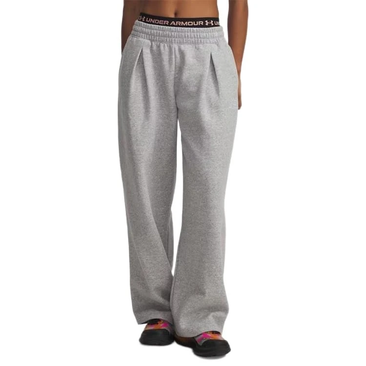 Under Armour Rival Fleece Script Pt - Mod Gray Light Heather / / White - XL