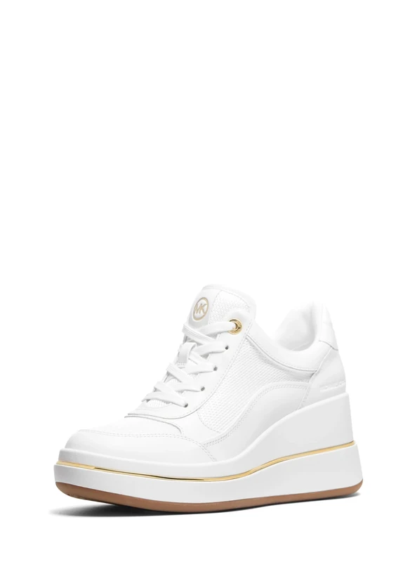 Michael Kors Hayes Wedge Trainer Sneaker Optic White