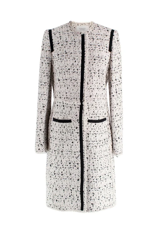 Giambattista Valli Pre-loved Black and White Lightweight Tweed Coat