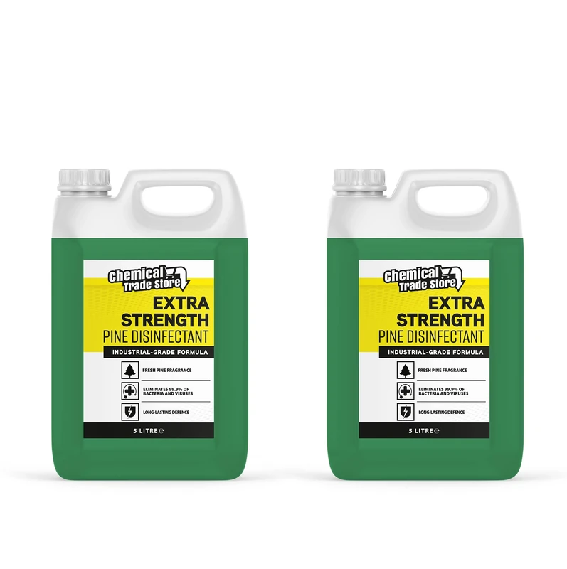 Chemical Trade Store - Pine Disinfectant 2 x 5L - Concentrated Antibacterial Cleaner, Removes 99.9% of Bacteria - Floor & Surface Cleaner with Classic Pine Scent