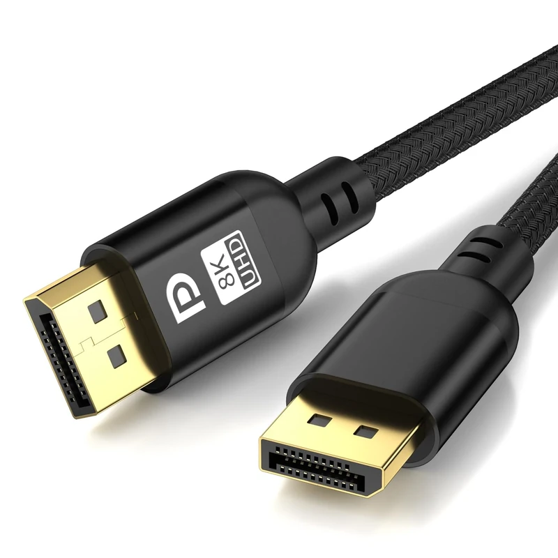 Diyanisly 8K DisplayPort Cable 3M, Braided High-Speed DP 1.4 Cable, Support 32.4Gbps 8K@60Hz 4K@120Hz 2K@240Hz, High Refresh Rate Durable Flexible Cord for HDR DSC, Gaming Monitor/Graphics Card etc