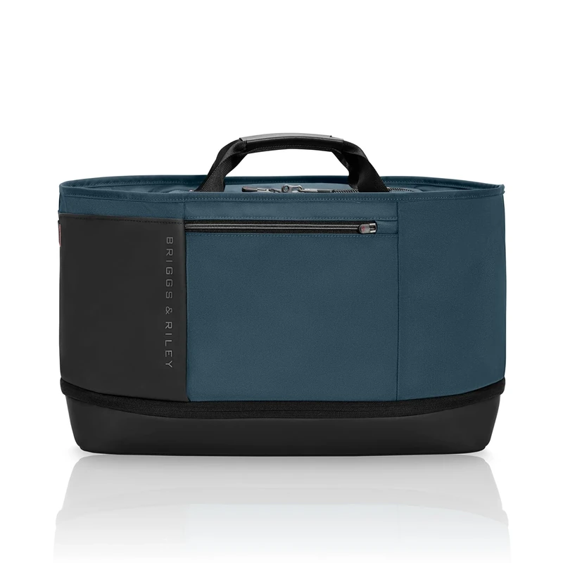 Briggs & Riley Expandable Overnighter - Personal Item Travel Bag for Women & Men, Carry On Weekender Bag for Airplane, Overnight Duffle Style Luggage, Removable Shoulder Strap - ZDX Collection, Ocean