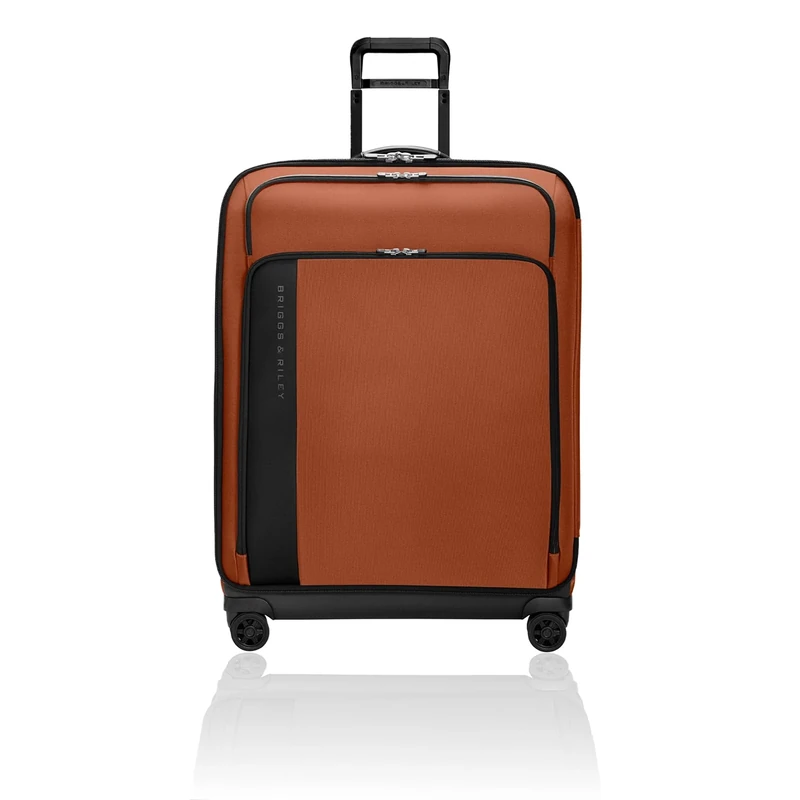 Briggs & Riley 74cm Large Expandable Spinner - Checked Luggage for Travel, Suitcases with Wheels, Softside Rolling Bag for Men & Women - ZDX Collection, Canyon