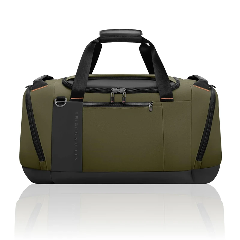 Briggs & Riley Large Travel Duffle Bag for Planes & Gym - Carry On Bag for Women & Men, Weekender & Overnight Luggage, Fits Most Overhead Bins, Adjustable Shoulder Strap - ZDX Collection, Hunter