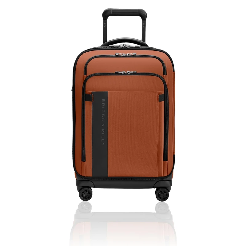 Briggs & Riley Essential 56cm Carry On Expandable Spinner - Luggage for Travel, Suitcases with Wheels, Softside Rolling Bag for Men & Women - ZDX Collection, Canyon