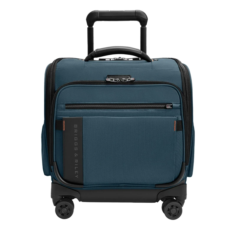 Briggs & Riley Cabin Spinner - Carry On Luggage for Travel, Suitcases with Wheels, Softside Rolling Bag for Men & Women, Fits Under Plane Seat, Telescoping Handle - ZDX Collection, Ocean