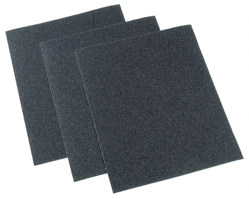 Box of Emery Cloth Sheets, fine Grain, Variety of Sizes, Ideal for polishing, Sanding and Finishing on Wood and Metal.