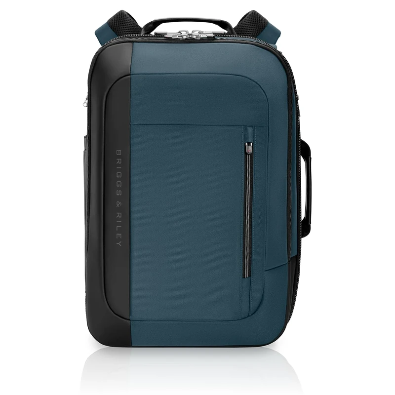 Briggs & Riley Medium Convertible Backpack Duffle Bag - Carry On for Men & Women, Use for Travel, Gym, or Work, Overnight Weekend Luggage, Shoulder Strap, Laptop Compartment - ZDX Collection, Ocean