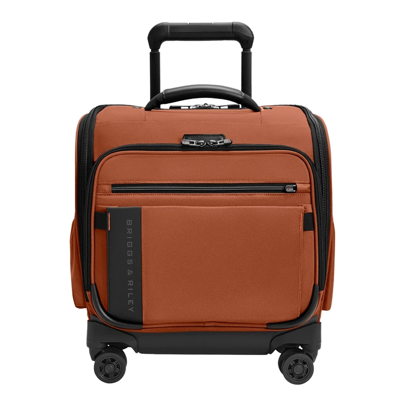 Briggs & Riley Cabin Spinner - Carry On Luggage for Travel, Suitcases with Wheels, Softside Rolling Bag for Men & Women, Fits Under Plane Seat, Telescoping Handle - ZDX Collection, Canyon