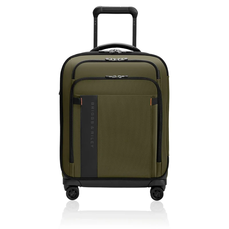Briggs & Riley Global 53cm Carry On Expandable Spinner - Luggage for Travel, Suitcases with Wheels, Softside Rolling Bag for Men & Women - ZDX Collection, Hunter
