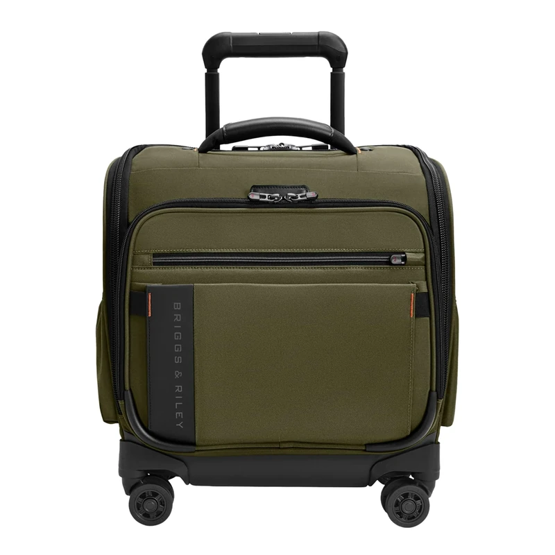 Briggs & Riley Cabin Spinner - Carry On Luggage for Travel, Suitcases with Wheels, Softside Rolling Bag for Men & Women, Fits Under Plane Seat, Telescoping Handle - ZDX Collection, Hunter