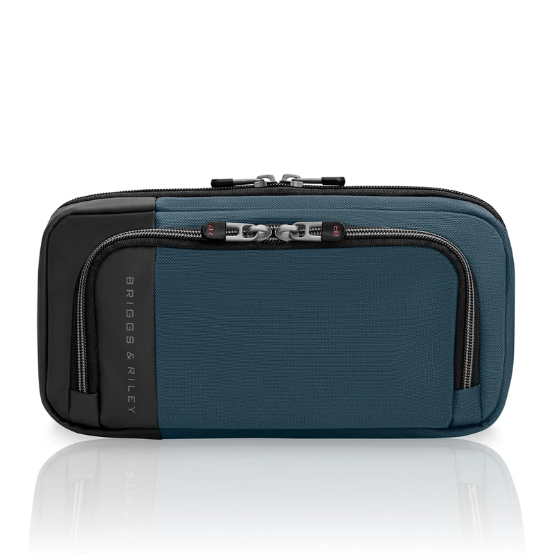 Briggs & Riley Hanging Toiletry Kit - Toiletry Travel Bags for Women & Men, Organiser for Vacation, Sleek & Compact Dopp Kit, Use for Bathroom Accessories, Makeup, & Skincare - ZDX Collection, Ocean