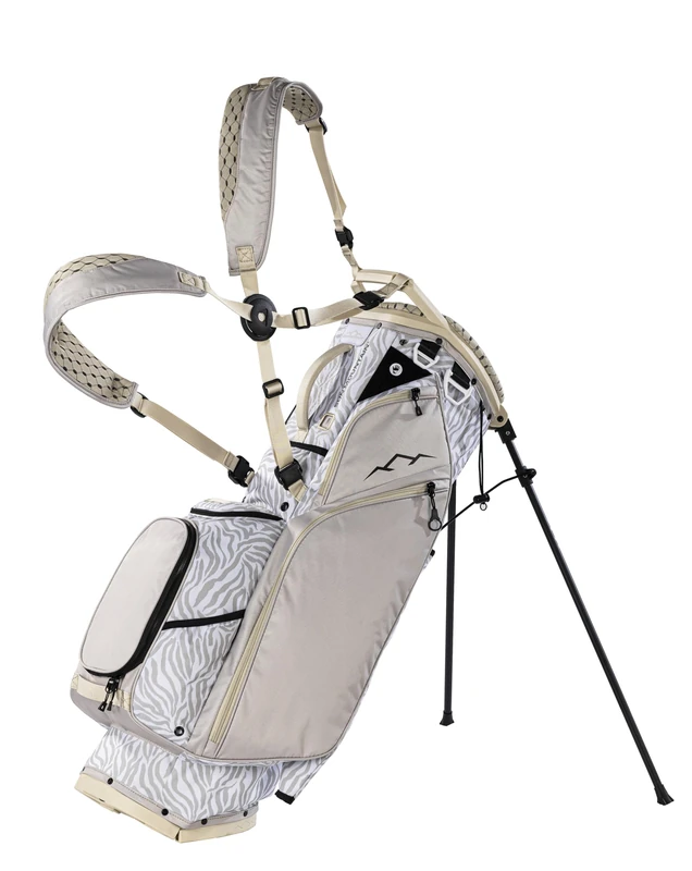 Sun Mountain Women's Eclipse 3.5 LS Lightweight Stand Golf Bag 14-Way Top - 11 Pockets, X Fit Dual Strap System, Push & Electric Cart Compatible Compression Base, 2025 Model - Zebra-Sand