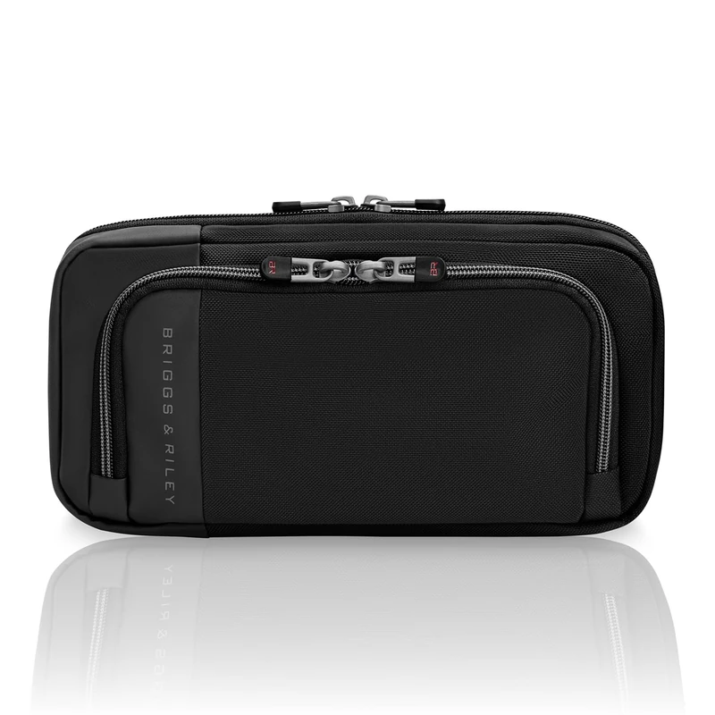 Briggs & Riley Hanging Toiletry Kit - Toiletry Travel Bags for Women & Men, Organiser for Vacation, Sleek & Compact Dopp Kit, Use for Bathroom Accessories, Makeup, & Skincare - ZDX Collection, Black
