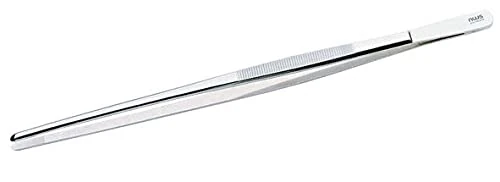 Precision Tweezers with Round Tips, Stainless Steel, Ideal for Delicate Work and Crafts. - Image 1