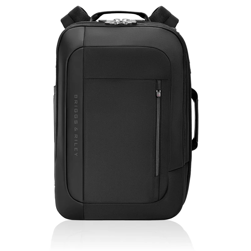 Briggs & Riley Medium Convertible Backpack Duffle Bag - Carry On for Men & Women, Use for Travel, Gym, or Work, Overnight Weekend Luggage, Shoulder Strap, Laptop Compartment - ZDX Collection, Black
