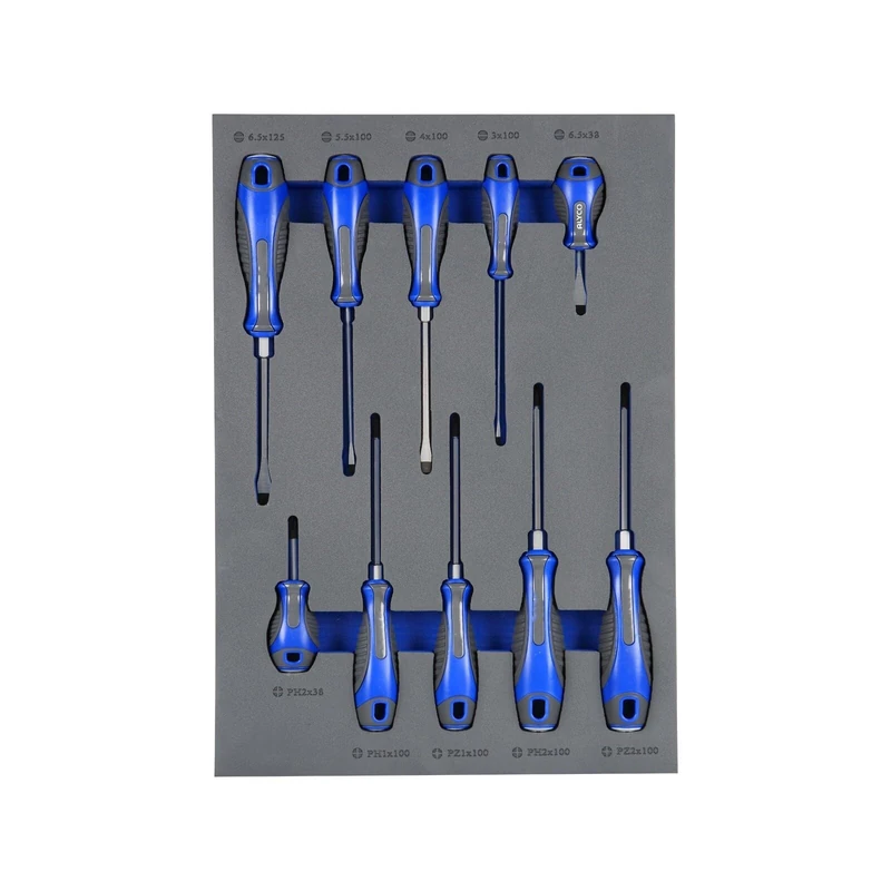280x40 Foam Tray with Screwdrivers, Ideal for Organized Tools and Easy Access in workshops or Homes.